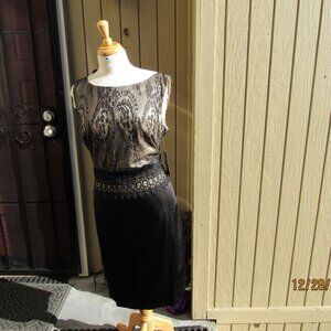 #732  NEW WOMAN'S BLACK LACE DRESS BY JAX  (SIZE 16)